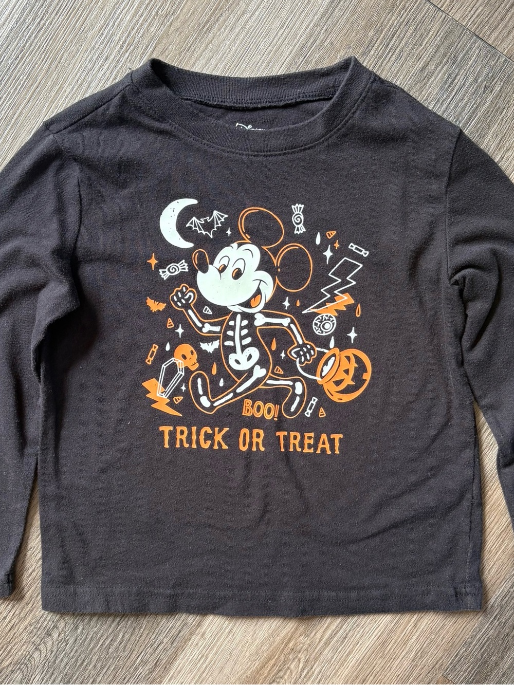Toddler Glow-in-the-Dark Mickey Mouse Long Sleeve T-Shirt Halloween